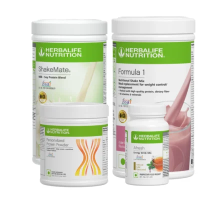 Herbalife Formula 1 Rose Kheer Nutritional Shake, Shakemate, 200g Protein Powder, and Afresh Wellness Pack